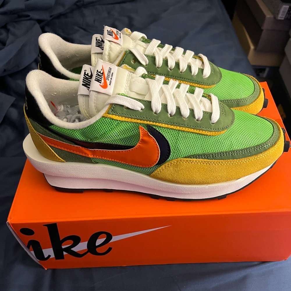Nike X Sacai Waffle LD Green Gusto size 9US Mens worn once! Mint condition! - Picture 6 of 11